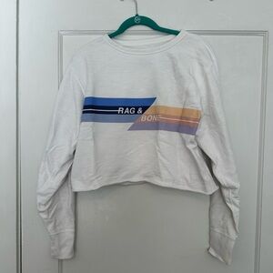 Rag & Bone White Graphic Sweatshirt